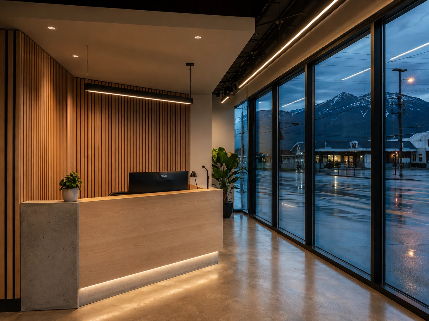 Commercial storefront interior in the Sea-to-Sky Corridor with LED lighting wired by Chief Electrical Ltd.